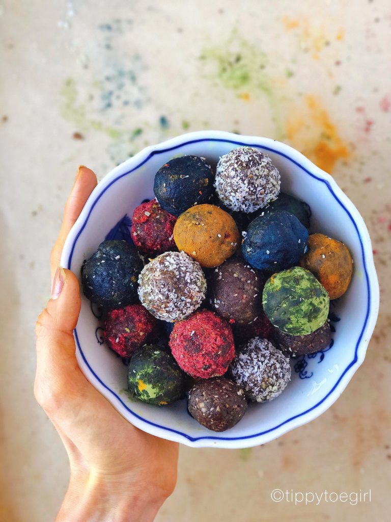 Rainbow Superfood Energy Balls tippytoegirl
